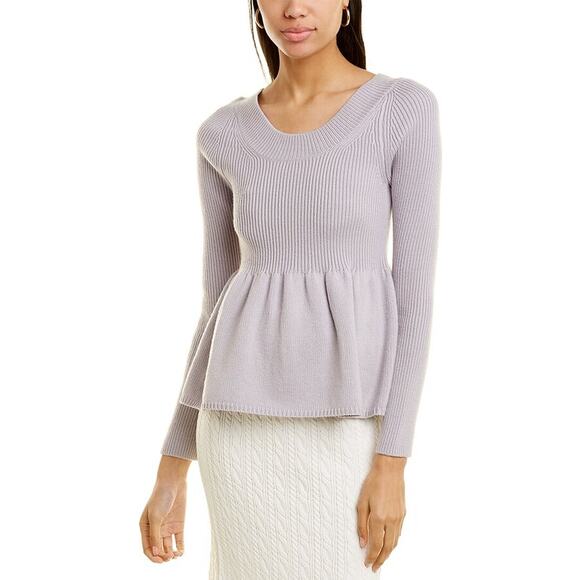 Rebecca Taylor Peplum Wool Pullover Size XL